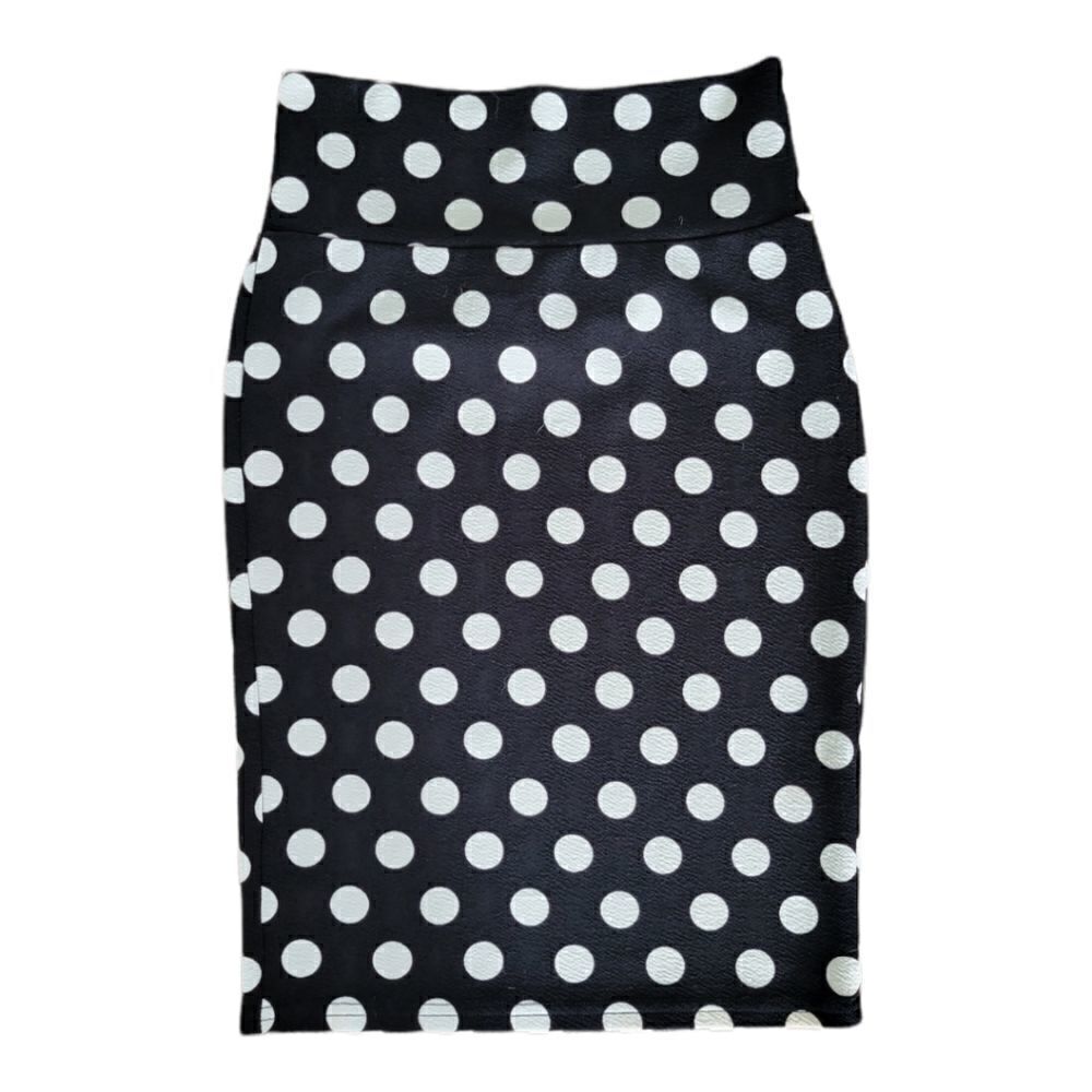 Polka dot pencil stretch pencil  skirt